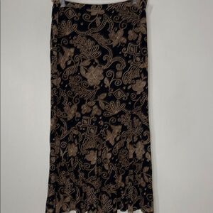 Harold's Black and Tan Maxi Pencil Skirt